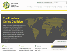 Tablet Screenshot of freedomonlinecoalition.com